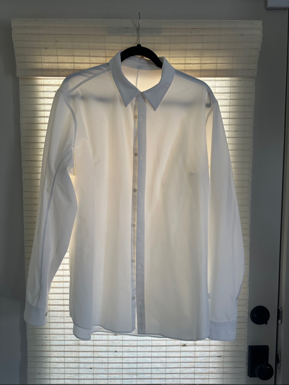 Lululemon Men's Classic White Button-Up Shirt